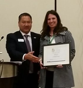 Ronn Nozoe and Jill Receiving Advocacy Award